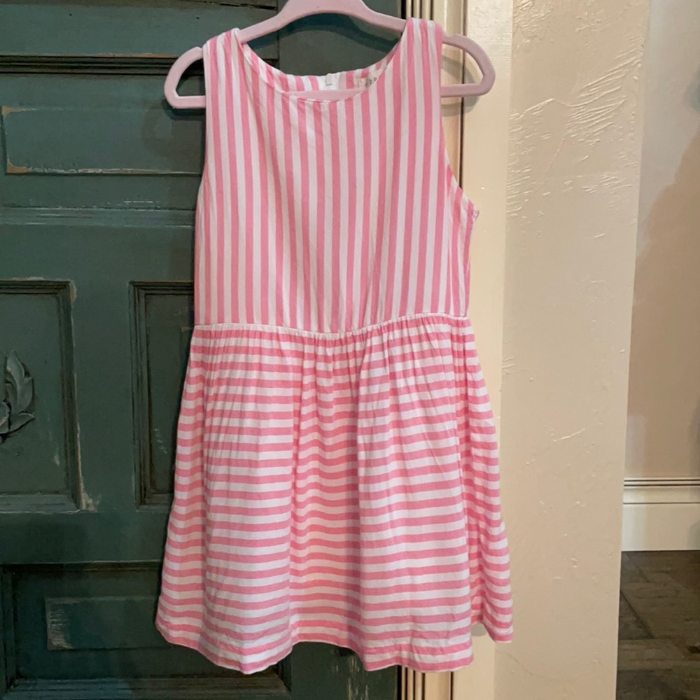 Sweet little pink and white stripe dress